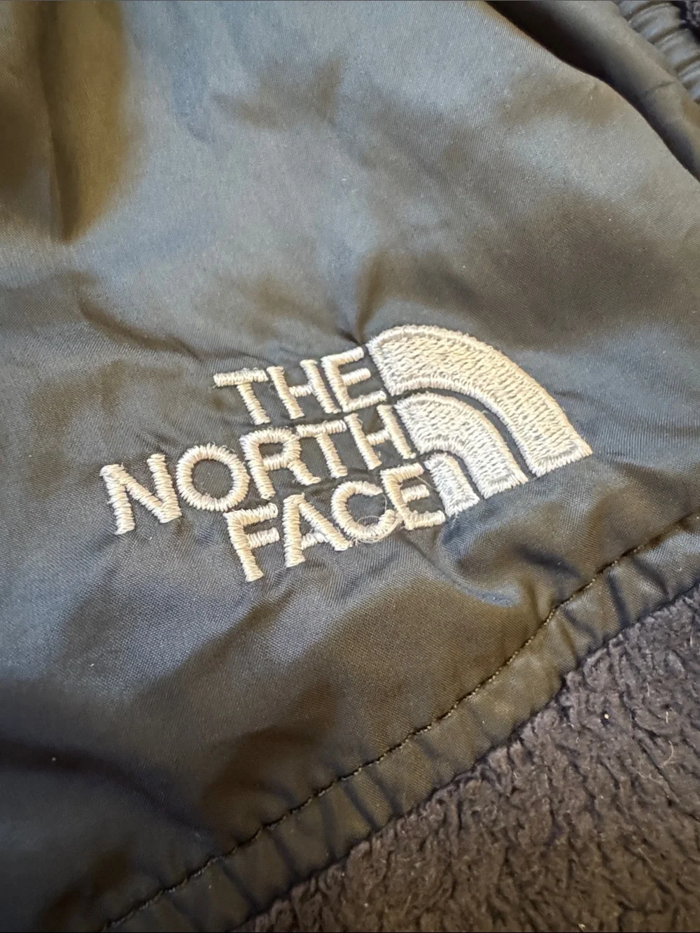 The North Face Kids Black Hooded Puffer-Style Fleece Jacket